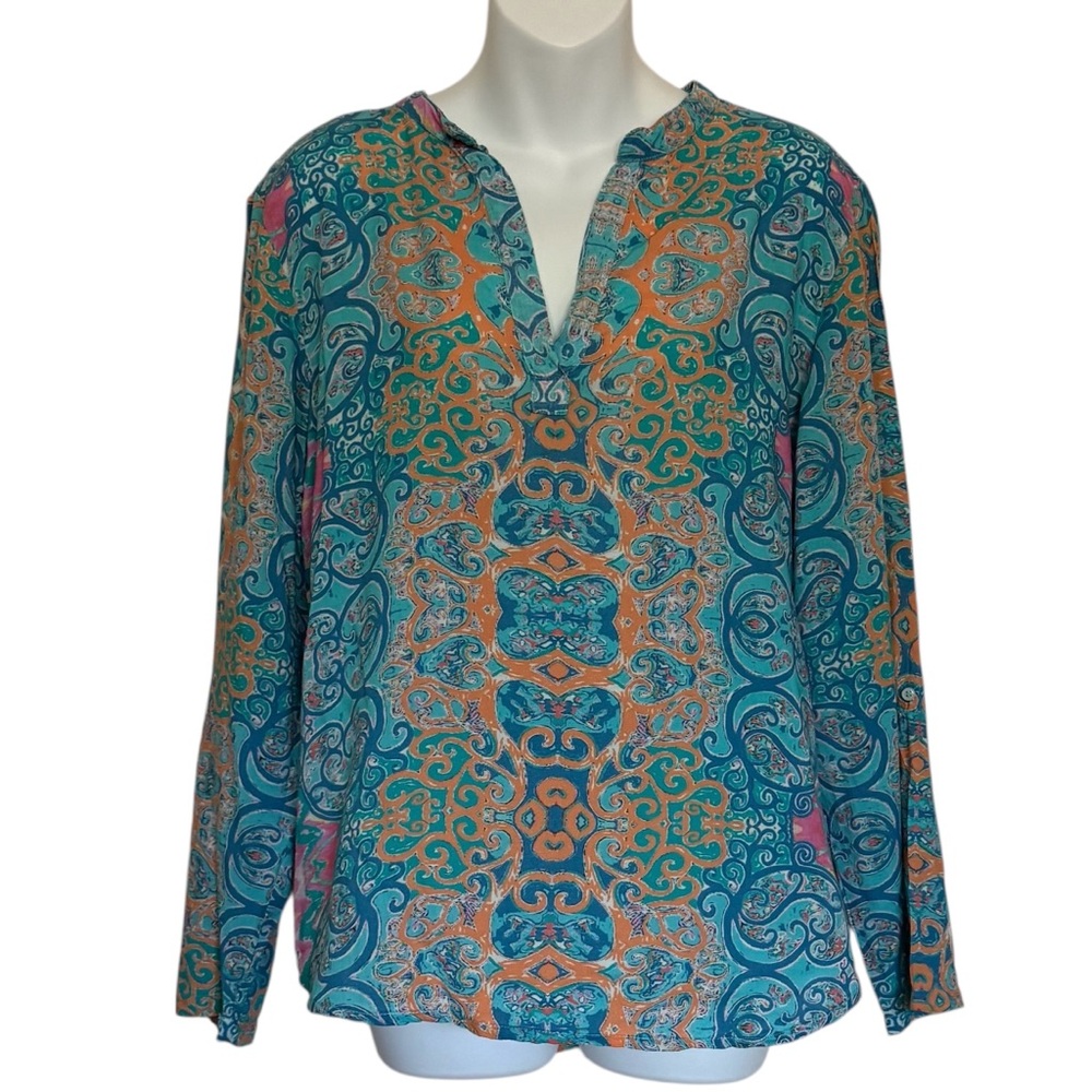 Feathers by Tolani Boho Top Size Medium